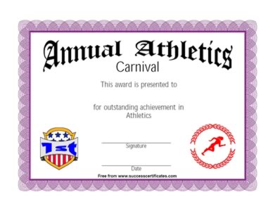 Outstanding Achievement in Athletics Carnival
