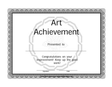 Art Work Achievement Award - Best wishes For Work Improvement