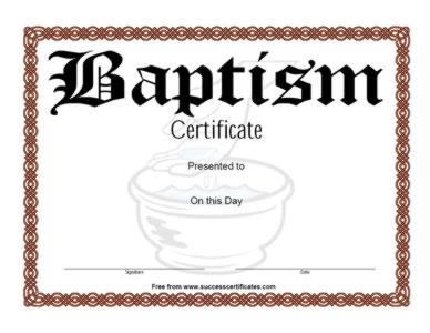 Baptism Certificate #2