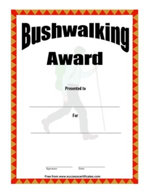 Certificate For Bush Walking - two