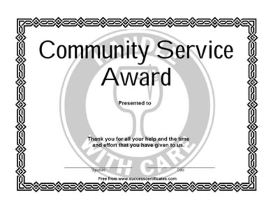 Certificate To Provide Community Services