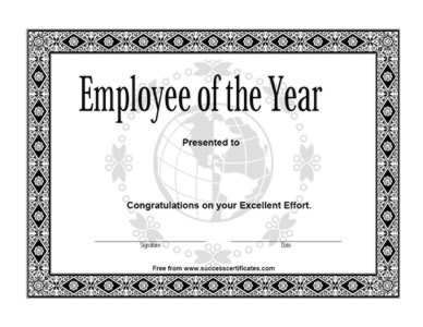 Employee Of The Year Award - One