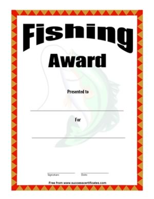 Certificate For Fishing - Fishing Award – Two