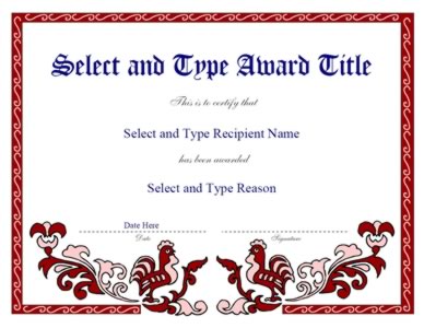 formal certificate borders not