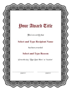 Black Spikey Double Border Blank Template