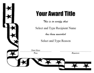 Black Half Border WIth Stars Symbol Template