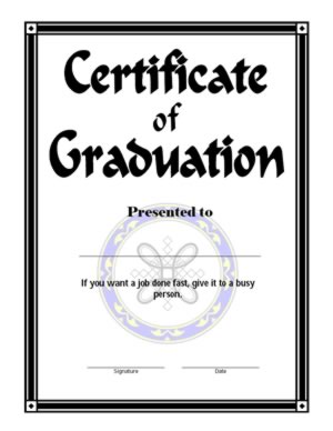 Certificate Of Graduation – Eight
