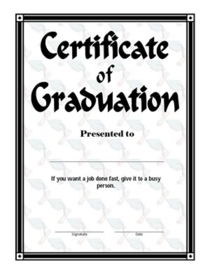 Certificate Of Graduation – Nine