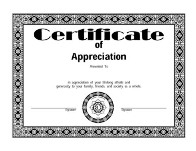 Certificate Of Appreciation - Certificate Of Gratitude