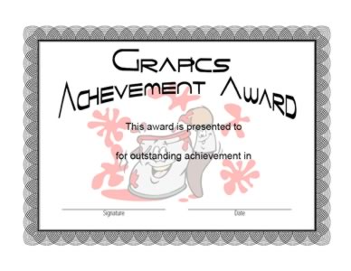 Certificate Of Achievement In Graphic Design