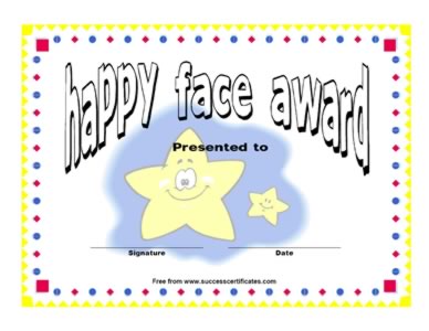 Happy Face Award - Happy Face Reward – Four