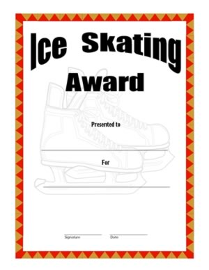Certificate Of Achievement Of Ice Skating – Two