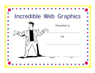Web Graphics Design Certificate – Incredible Web Design Award