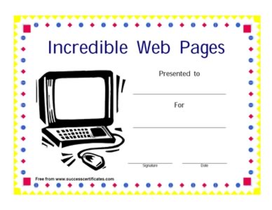 Incredible Web Pages Design Certificate 
