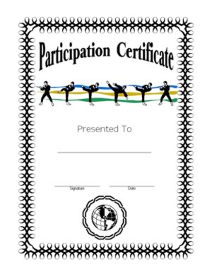 Certificate Of Participation