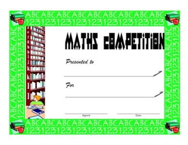 Mathematics Competition Certificate