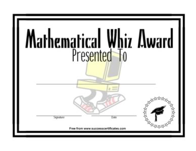 Mathematician Whiz Award – Two