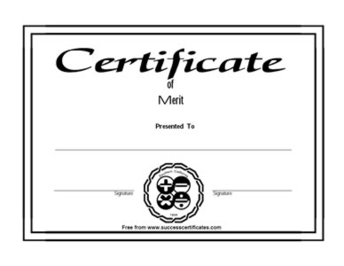 Certificate Of Merit – Two