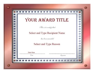 Brown Shaded Border Blank Certificate Template – One
