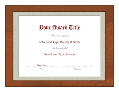 Brown Silver Border Award Certificate Template - One