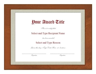 Brown Silver Border Award Certificate Template - Two