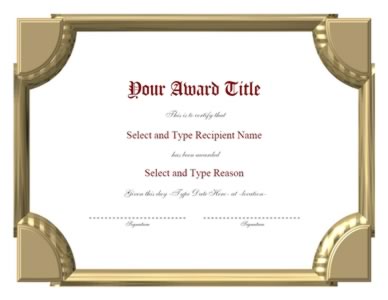 Silver Border Award Certificate Template - Two