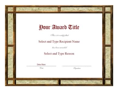 Brown And Silver Double Border Award Certificate Template-One
