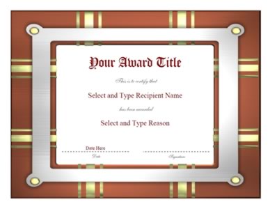Brown And Gray Double Border Certificate Template-One