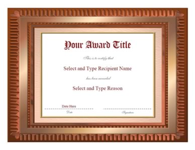 Brown Double Border With Zigzag Certificate Template-One