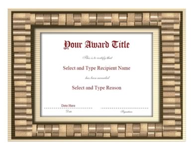 Brown Block Design Border Certificate Template - One
