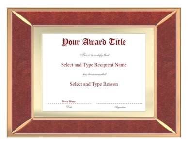 Brown And Silver Border Award Certificate Template -One
