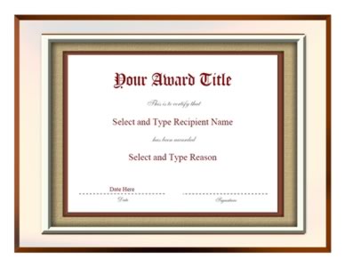 Brown Shaded Double Border Certificate Template -One
