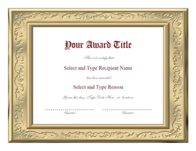Silver Border Award Certificate Template