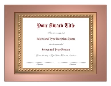 Brown And Dotted Silver Border Certificate Template
