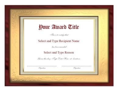 Silver And Brown Shaded Border Award Template