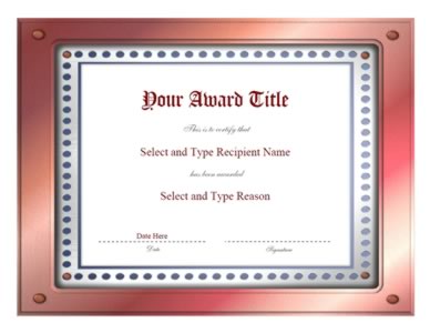 Brown And Dotted Blue Border Certificate Template-One