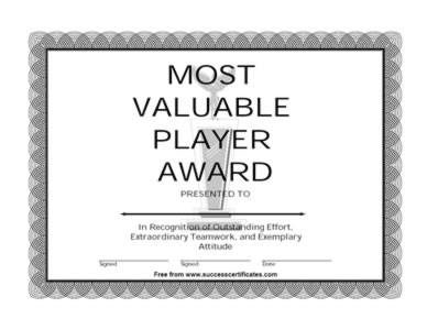 Most Valuable Player Award -One