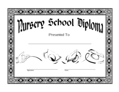 Certificate Of Diploma in Nursery School
