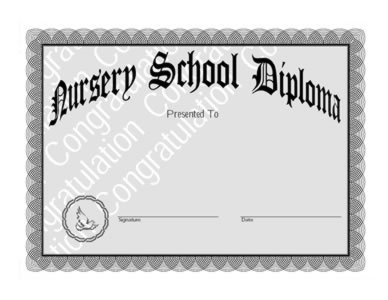Certificate Of Diploma in Nursery School-Two