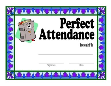 Certificate for Attendance – One