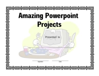 Certificate On Completion Of PowerPoint Projects