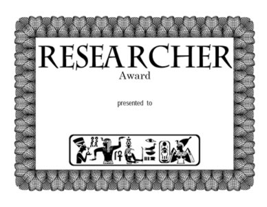 Award for Research - Three