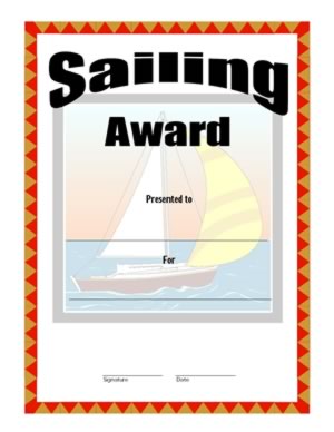 Sailing Award Certificate - Two