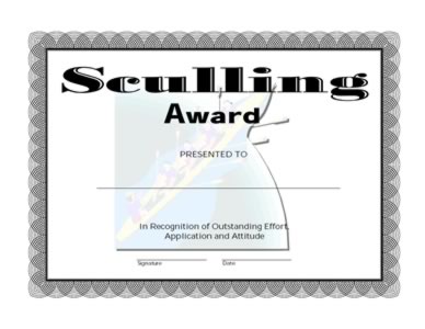Certificate Of Achievement In Sculling