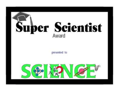 Award For Super Scientist  - Two