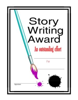 Certificate Of Achievement In Story Writing -Three