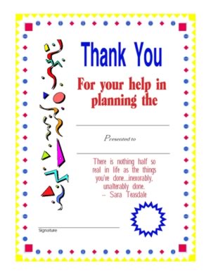 Thank - You Certificate - Two