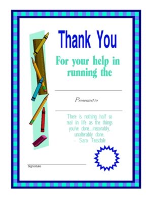 Thank - You Certificate-Three