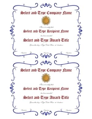 Blue Spikey Border With Gold Emblem Template Pair