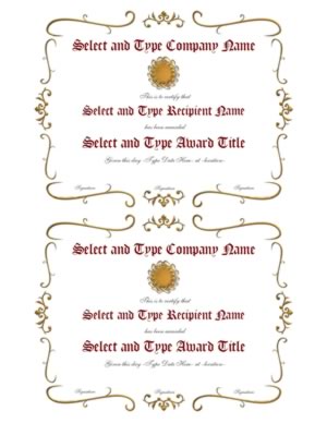 Gold Spikey Border With Gold Emblem Template Pair